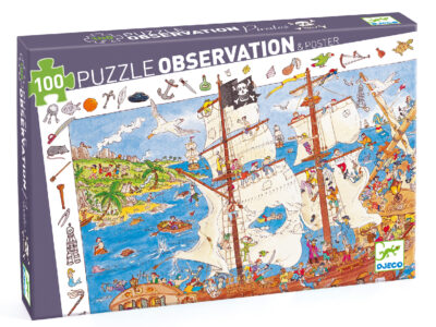 Megfigyeltető puzzle - Kalózok, 100 db-os - Pirates