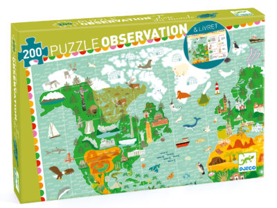 Megfigyeltető puzzle - Lenyűgöző világ, 200 db-os - A round the world + booklet