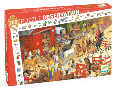 Megfigyeltető puzzle - Lovaglás, 200 db-os - Horse riding