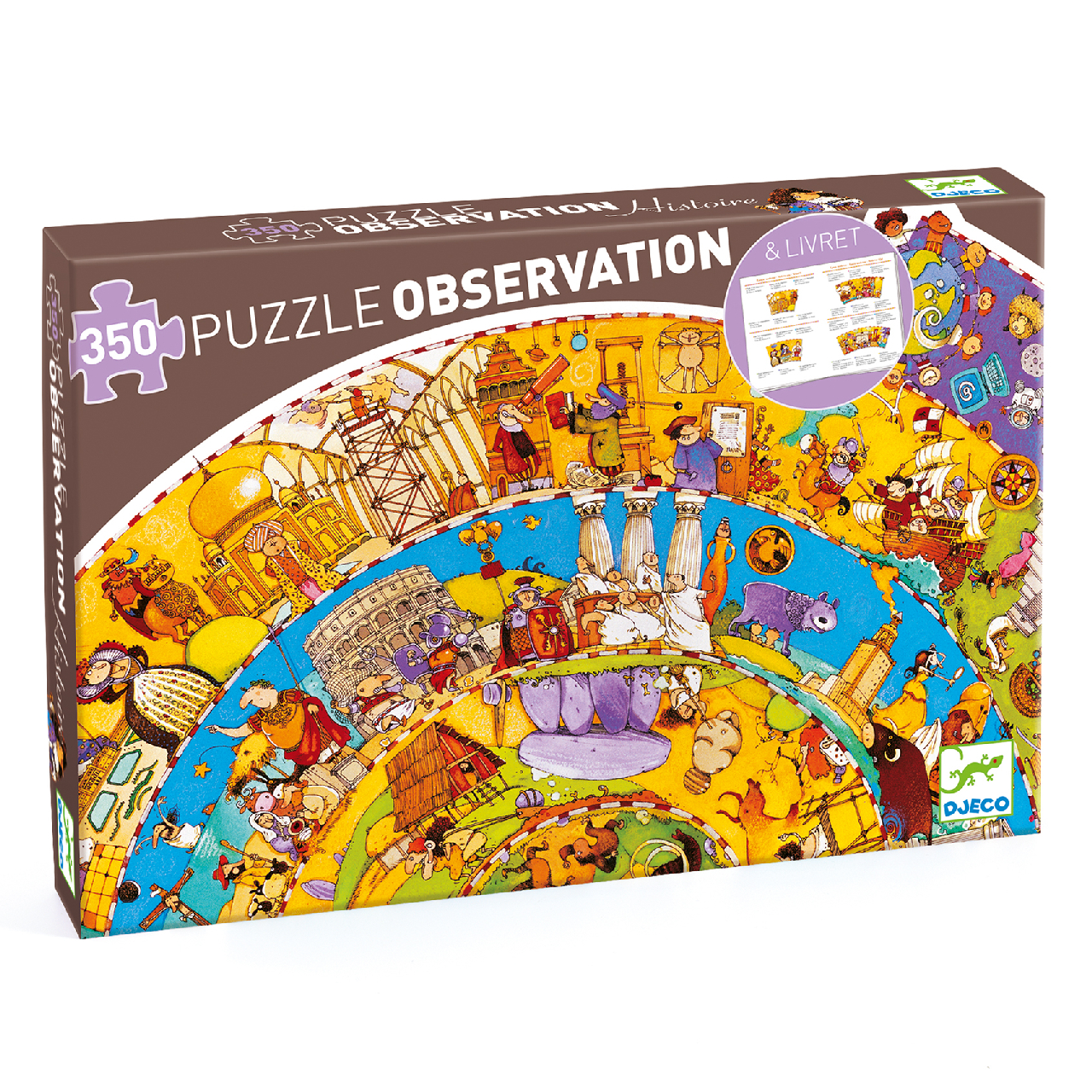 Megfigyeltető puzzle - Történelem, 350 db-os spirál puzzle - History + booklet