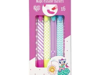 Mágikus filctolkészlet - 6 db radírozható filctoll - Magic erasable markers
