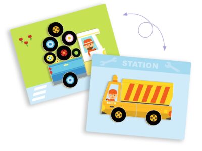 Mágneses képkirakó - Variációk 12 járműre - Inzebox Vehicles