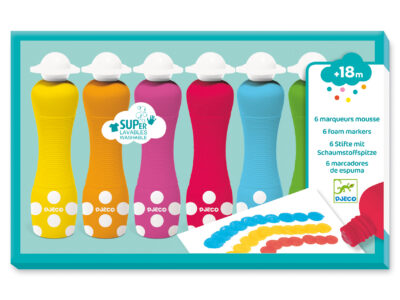 Marok filc készlet 6 színben - Pontozó színezés - 6 foam markers