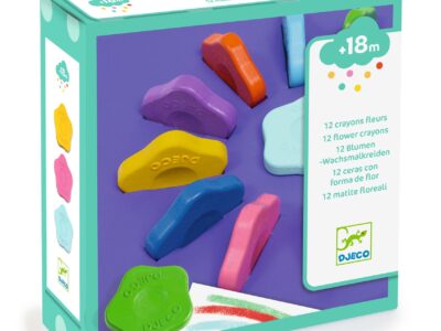 Marokkréta készlet - 12 színű virágforma - 12 flower crayons for toddlers