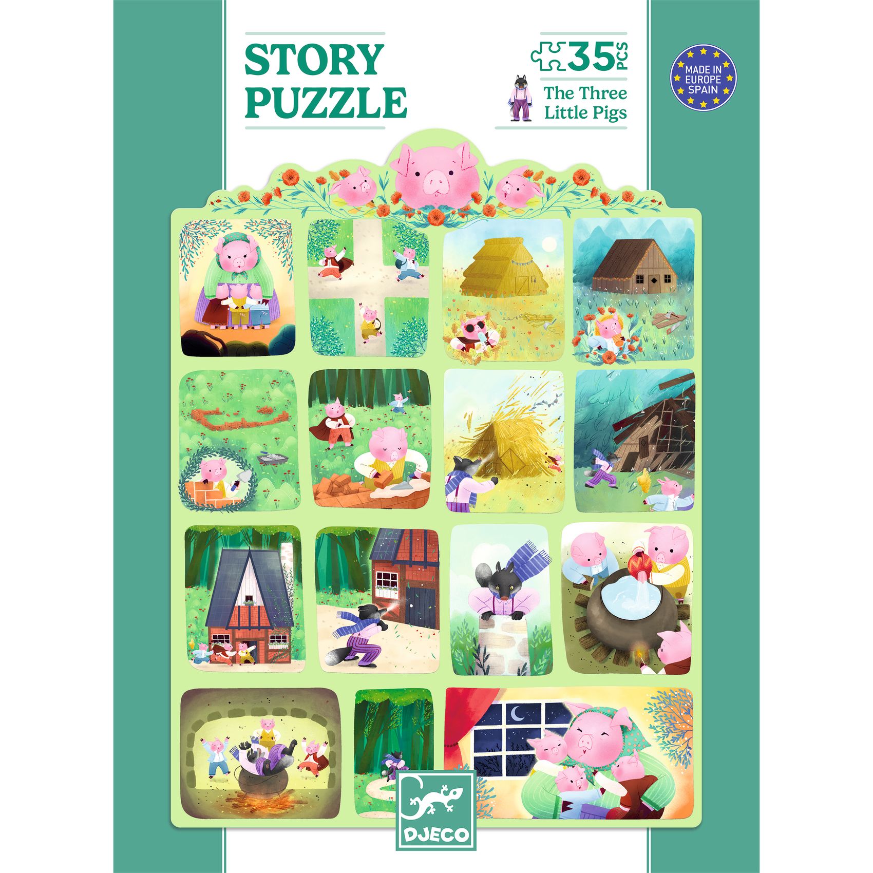 Mese puzzle - A három kismalac, 35 db-os - The Three Little Pigs - Image 3