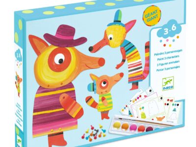Művészeti műhely, festés - A róka család, bábok - The fox family