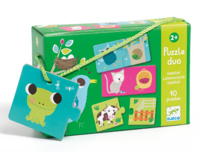 Párosító puzzle - Ki hol lakik, 20 db-os - Habitat