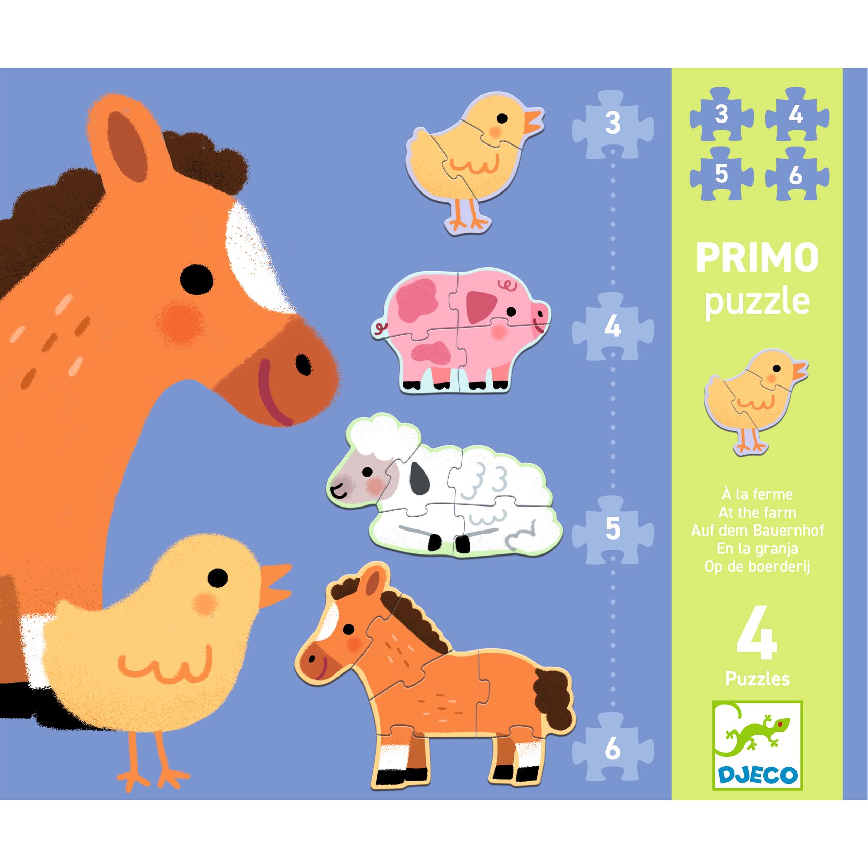 Primo puzzle - A farmon, 3-4-5-6 db-os - At the farm - Image 4