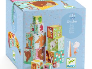 Toronyépítő kocka - Erdei állatok - 10 forest blocks