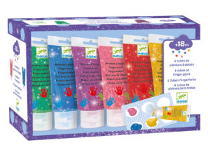 Ujjfesték - Hat csillámos szín - 6 tubes of finger paint - Glitter