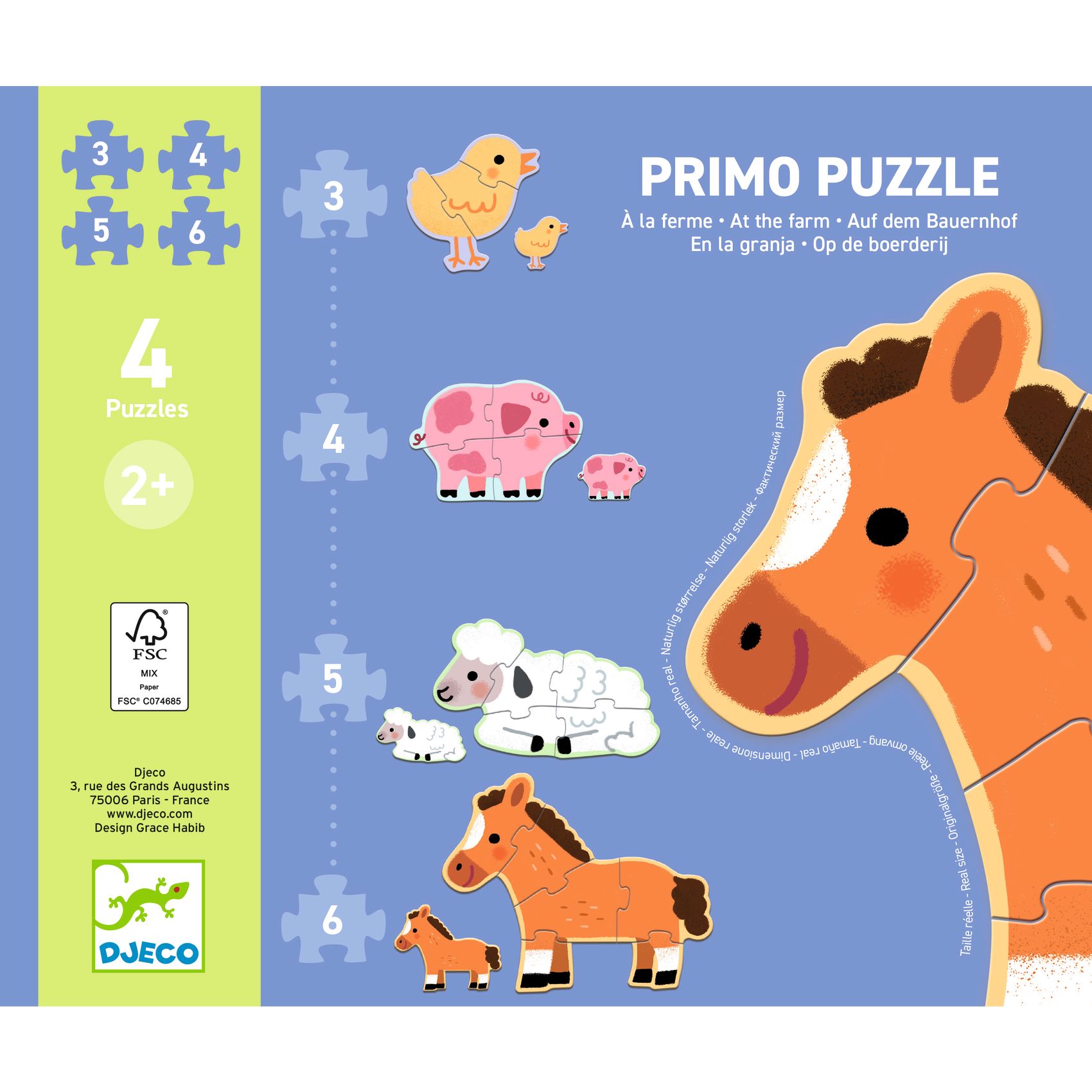Primo puzzle - A farmon, 3-4-5-6 db-os - At the farm - Image 5