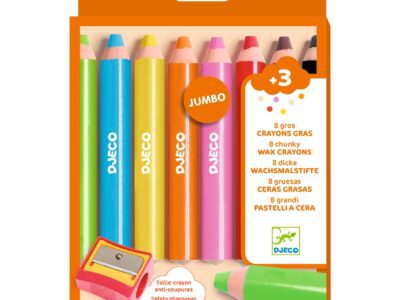 Kreatív eszközök - Vastag viaszceruza, 8 szín - 8 chunky wax crayons