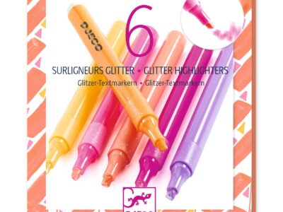 Szövegkiemelő toll készlet 6 csillámos színben, Grapefruit - Set of 6 glitter highlighters, Grapefruit